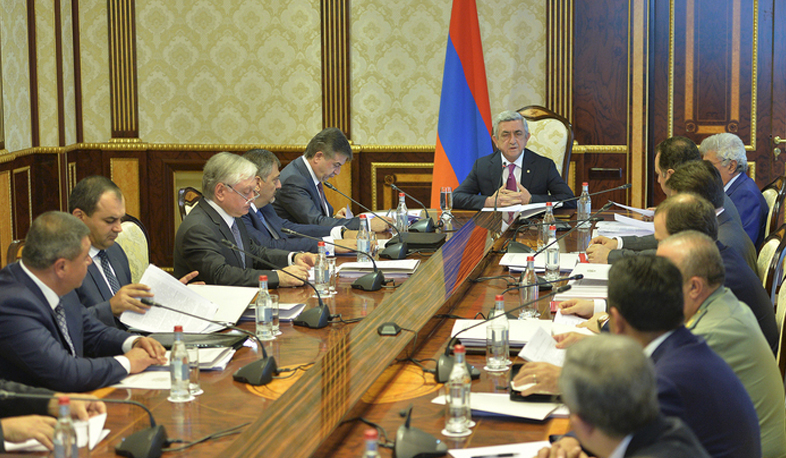 RA president Serzh Sargsyan held a National Security Council session