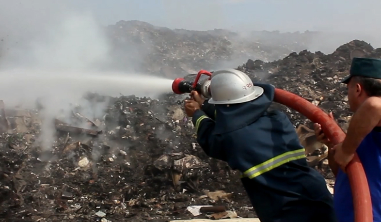 Dumpster fire in Haghtanak district burning for 5 days