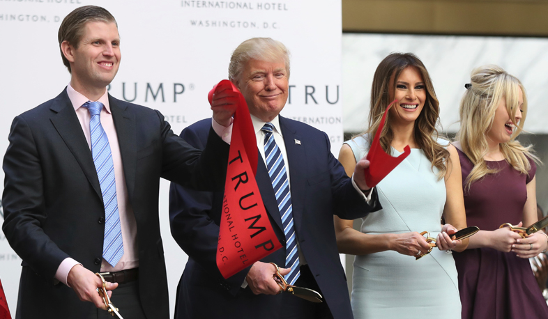 Trump leads the country and develops hotel business