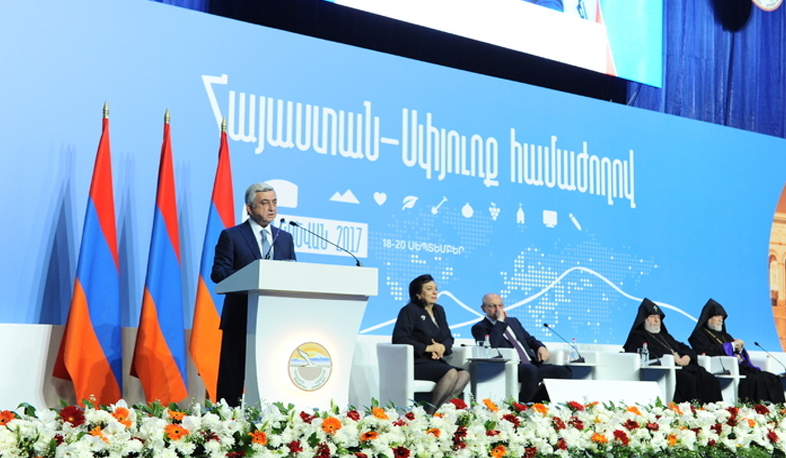 RA President’s speech at first plenary session of sixth Pan-Armenian Armenia-Diaspora conference