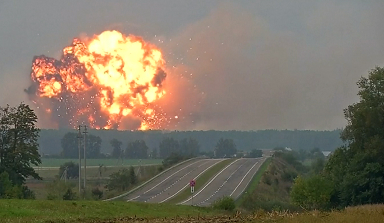 Explosion in Ukrainian ammunition storage