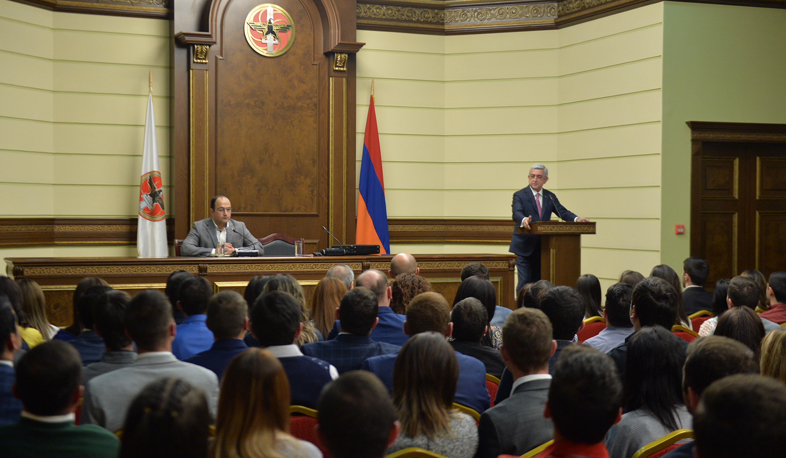 RA President visits Andranik Margaryan political school