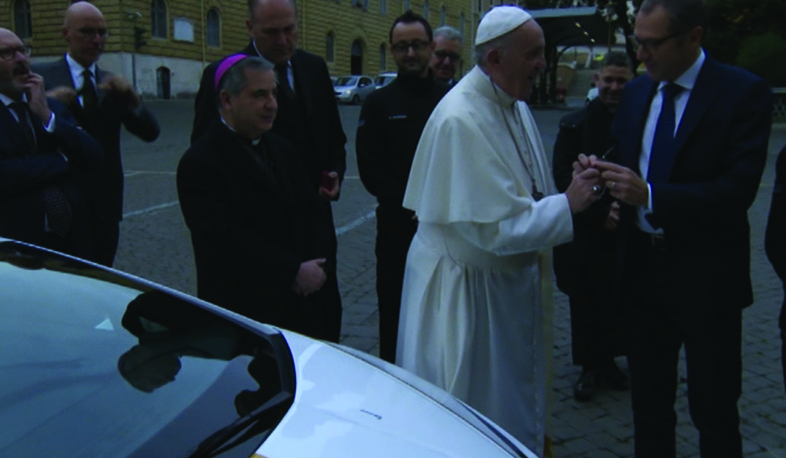 Pope auctions gifted Lamborghini