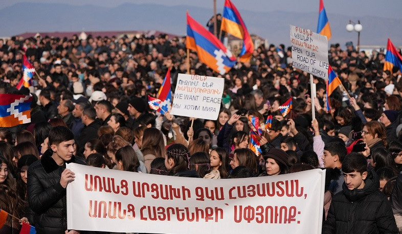 Unfailing functioning of land road between Artsakh and Armenia cannot be subject of any negotiations and bargaining: appeal of people of Artsakh