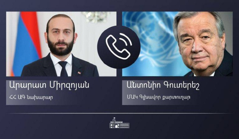 Mirzoyan və Quterreş regionda baş verən son hadisələri müzakirə ediblər