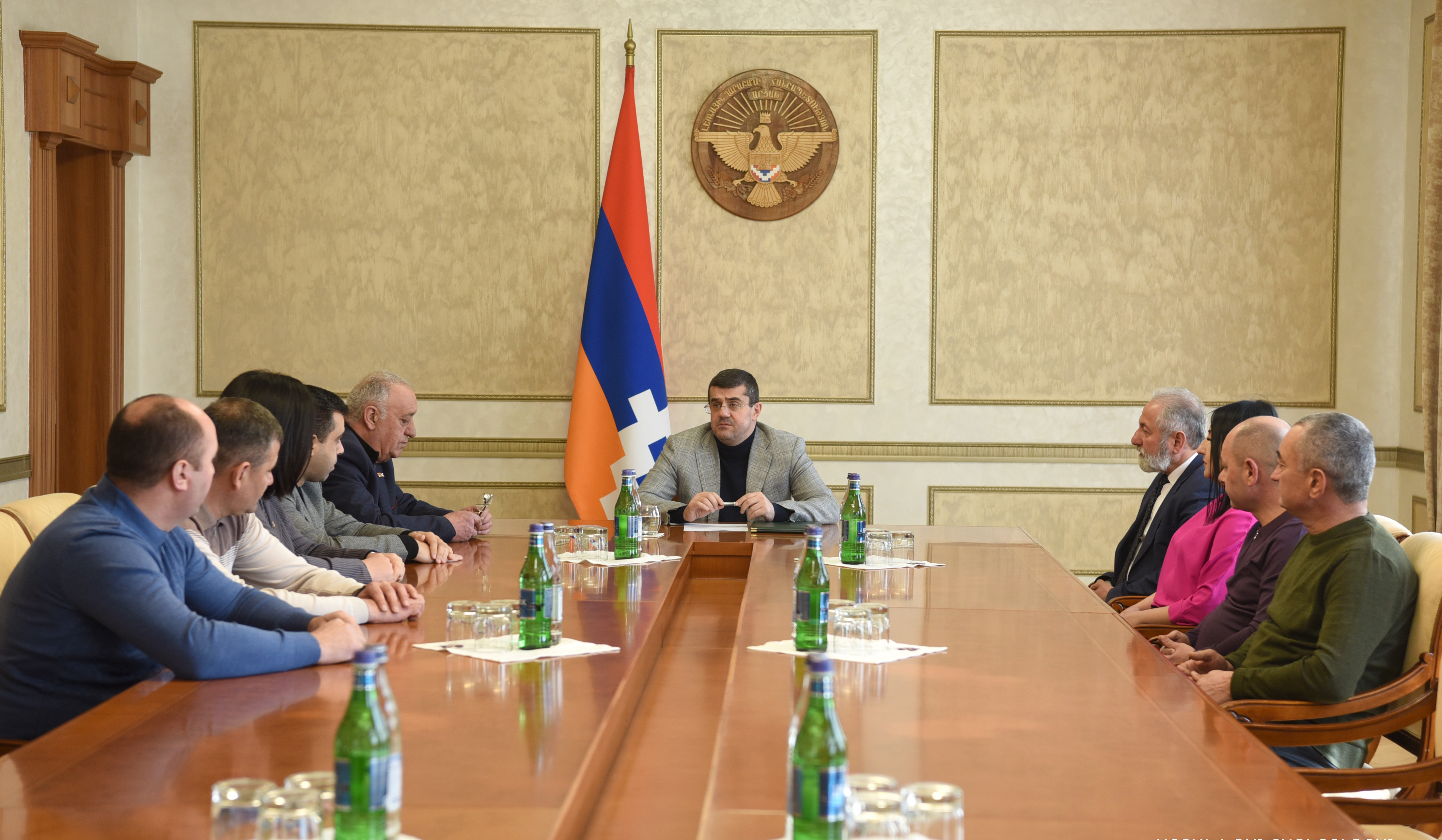 Arayik Harutyunyan and members of National Assembly ‘United Homeland’ faction discussed issue related to military-political situation of Artsakh