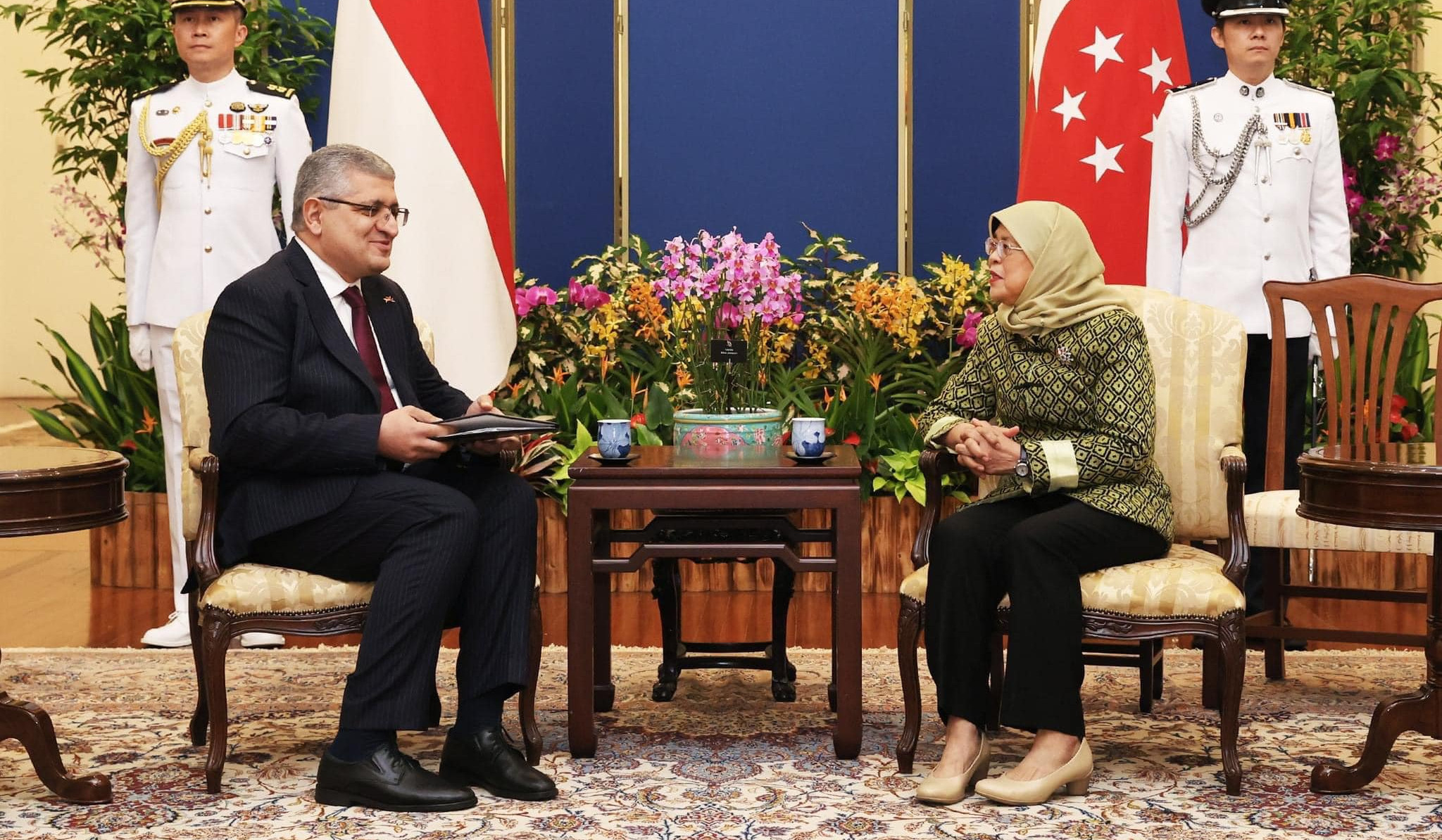 Ambassador Bejanyan presented developments in South Caucasus region in detail to President of Singapore