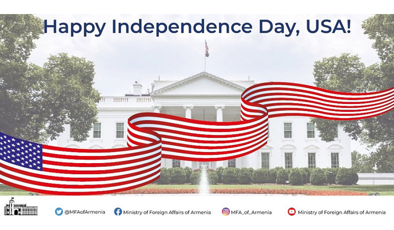 Armenian MFA congratulates people of USA on Independence Day