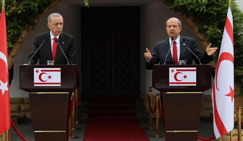 Erdogan, committed to position of two states, called for recognition of Northern Cyprus