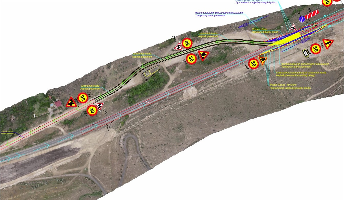 Ժամանակավոր փոփոխություն՝ Երևան-Գյումրի-Վրաստանի սահման ճանապարհահատվածի երթևեկության պլանում