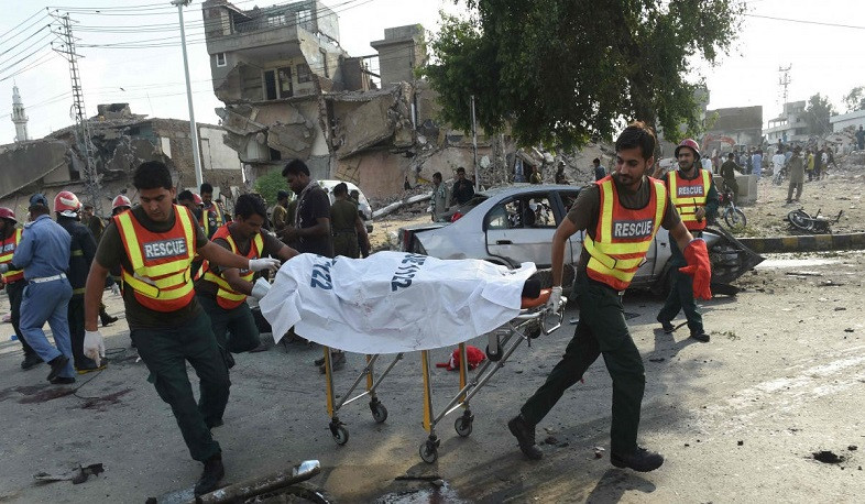 At least 45 killed as blast hits political rally in Pakistan