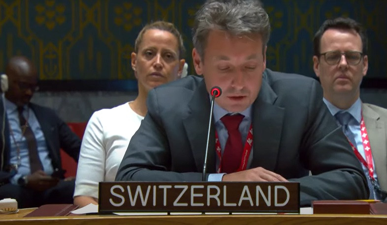 At  UN Security Council, representative of Switzerland addressed issue of blocking Lachin Corridor