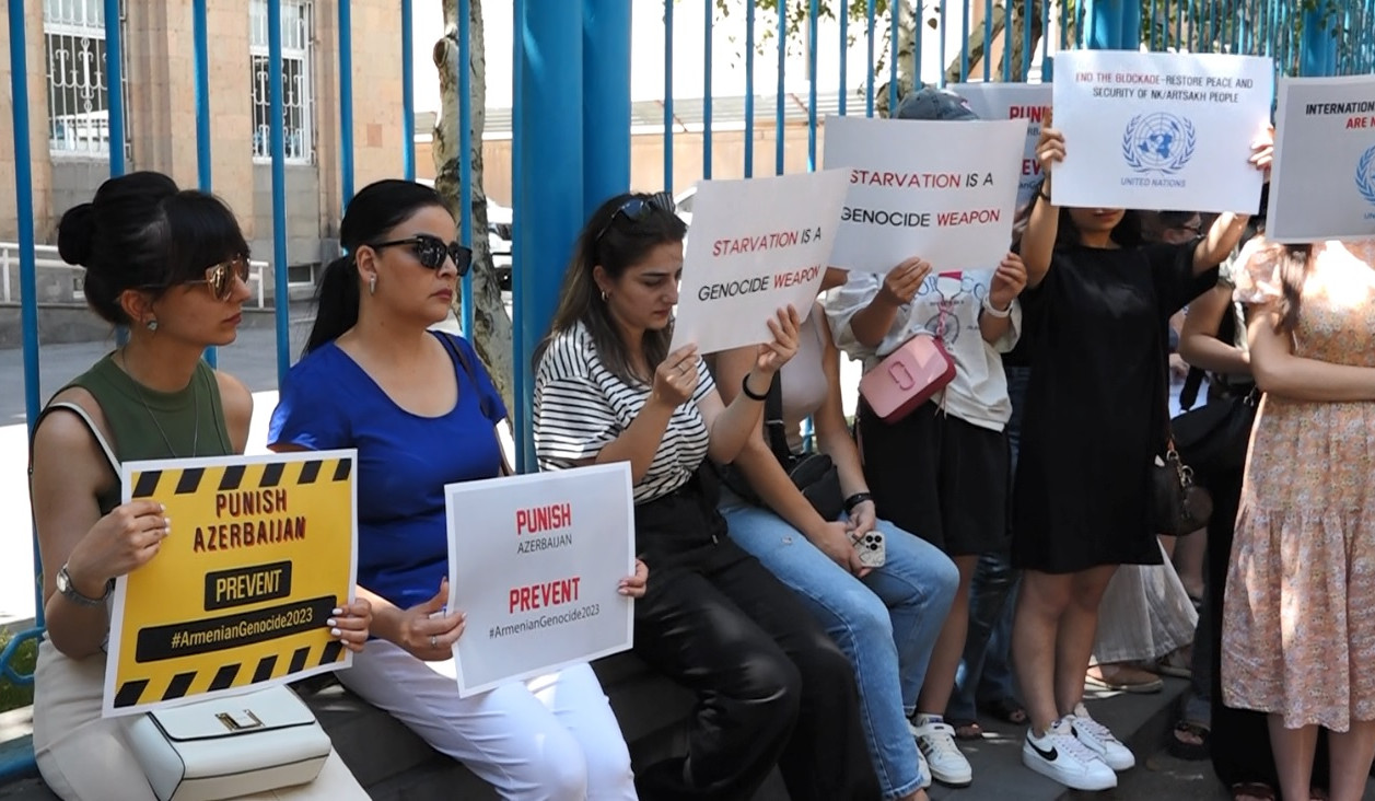 Nagorno-Karabakh citizens gathered at UN office demanding justice