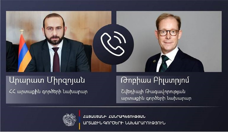 Քննարկվել է անվտանգային իրադրությունը Հարավային Կովկասում. Արարատ Միրզոյանի հեռախոսազրույցը շվեդ գործընկերոջ հետ