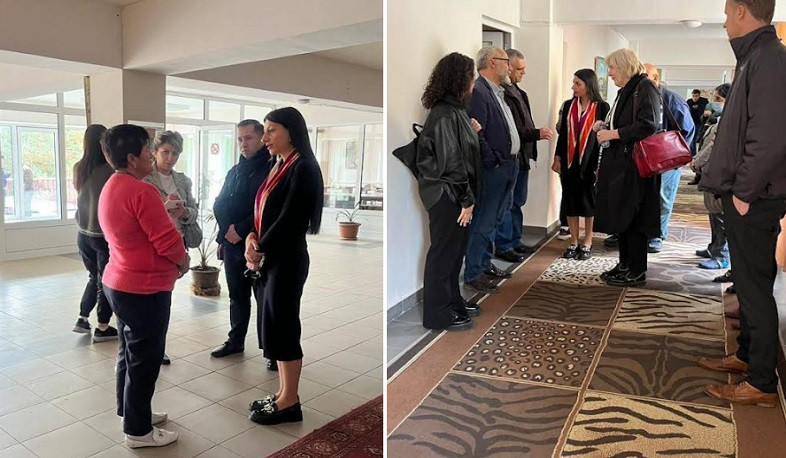 Anahit Manasyan and Dunja Mijatović made joint visit to temporary accommodation of forcibly displaced persons from Nagorno-Karabakh
