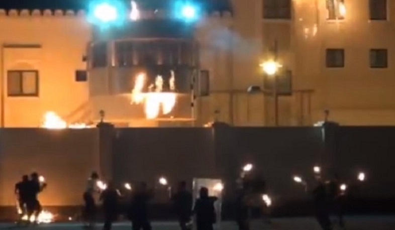 Protesters attempt to set fire to Israeli embassy in Bahrain