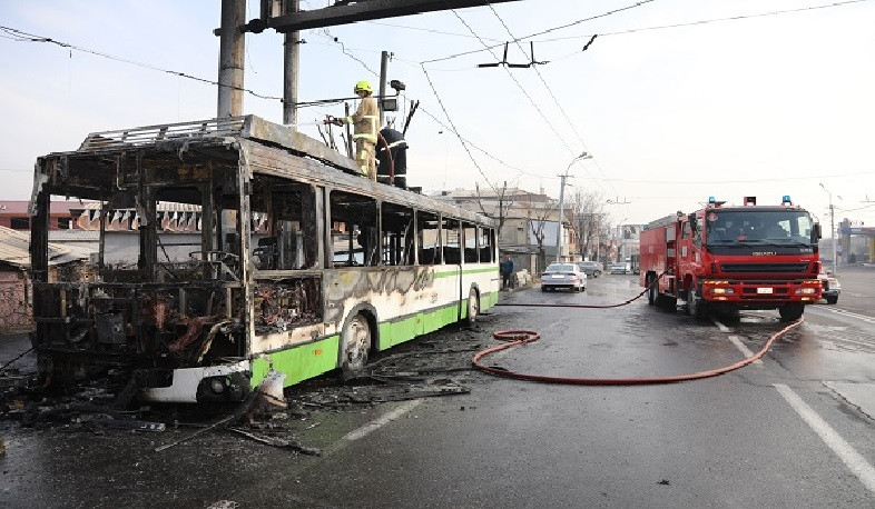 Հրդեհ տրոլեյբուսում․ տուժածներ չկան