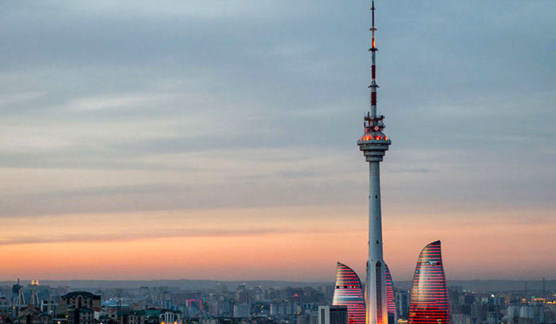 Landslide near Baku TV tower