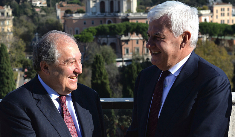 President Sarkissian meets Leonardo S.p.A. director