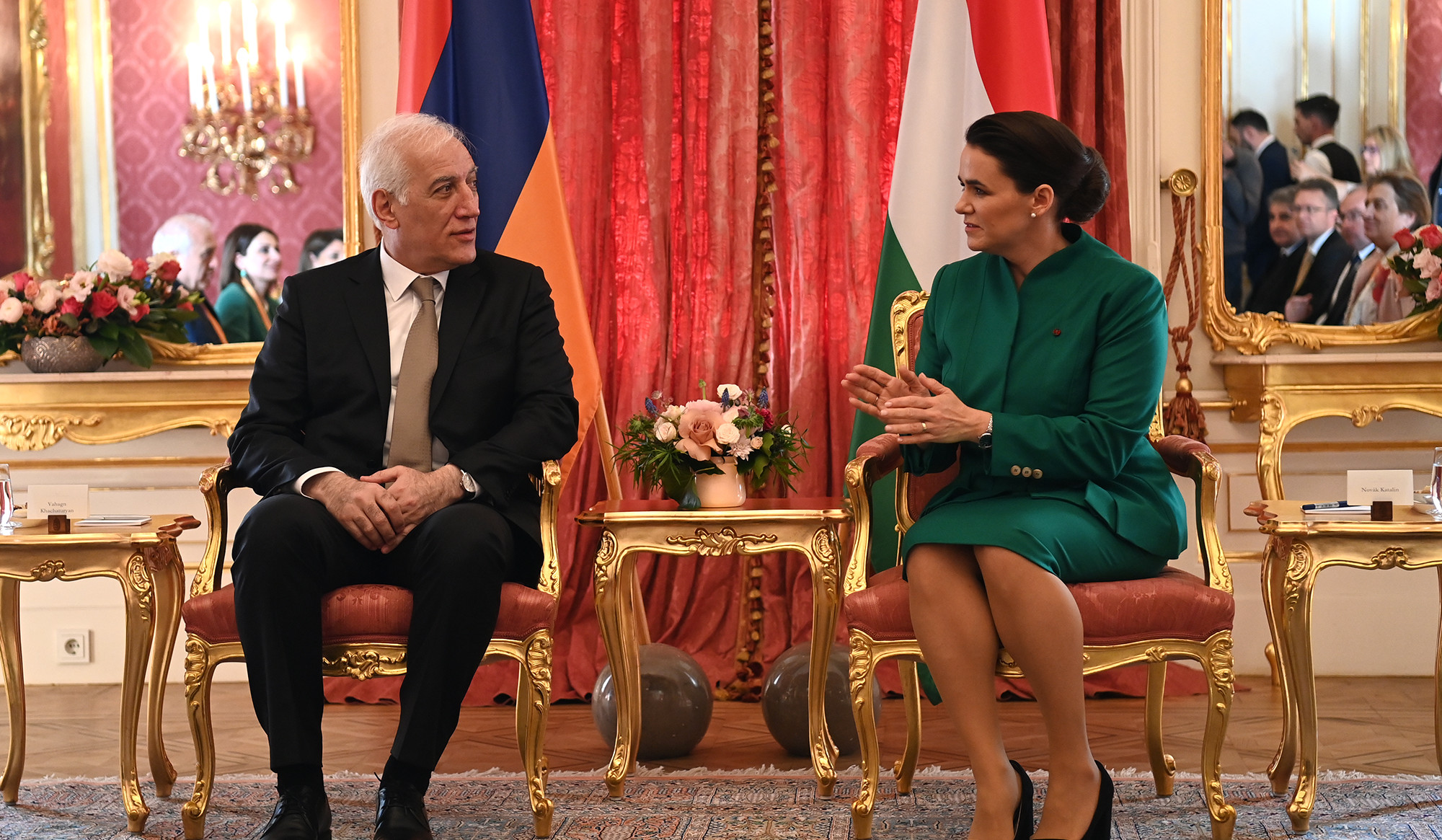 President Vahagn Khachaturyan had a private conversation with President of Hungary Katalin Novák