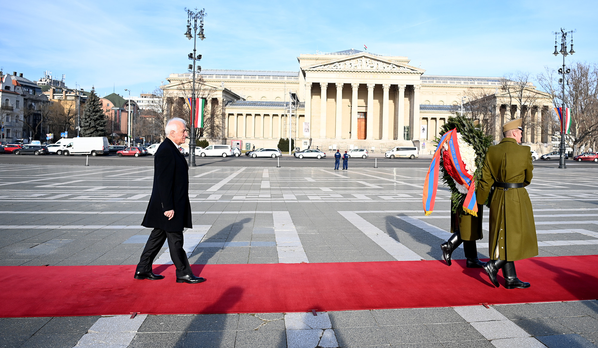 President Vahagn Khachaturyan visited Heroes' Square in Budapest