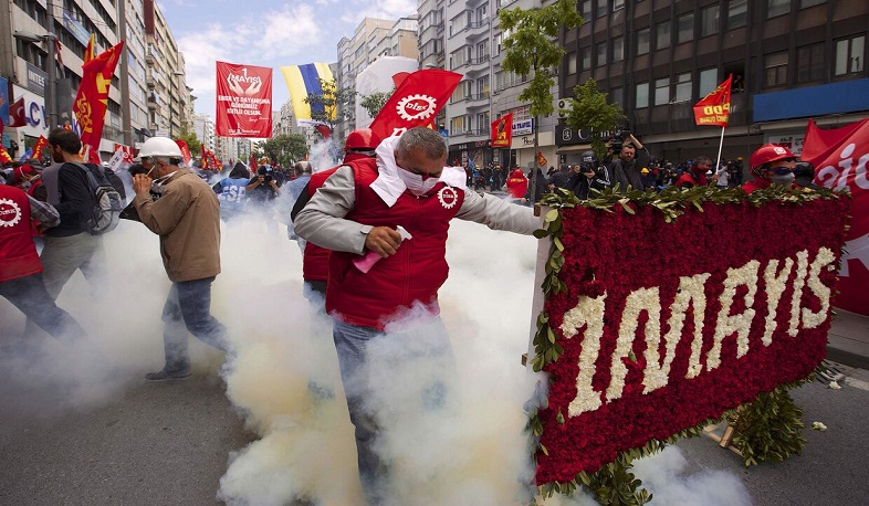 Police dispersed May Day demonstrations in Istanbul