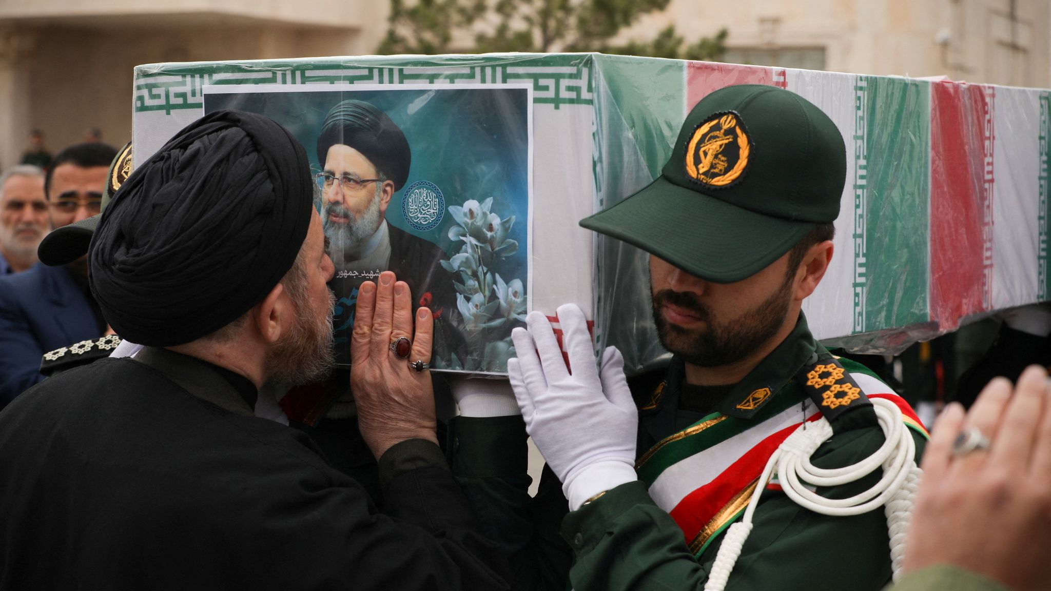 Iranian officials attend funeral for late president Raisi, helicopter crash victims