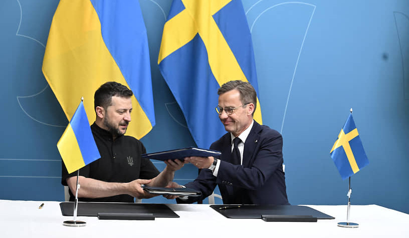 Zelensky to sign three security agreements in Stockholm today