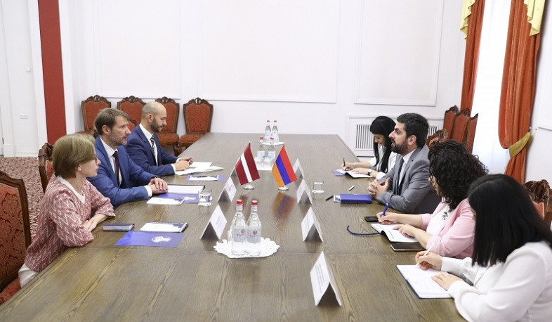 Sargis Khandanyan Meets with Under-Secretary of State of Foreign Ministry of Latvia