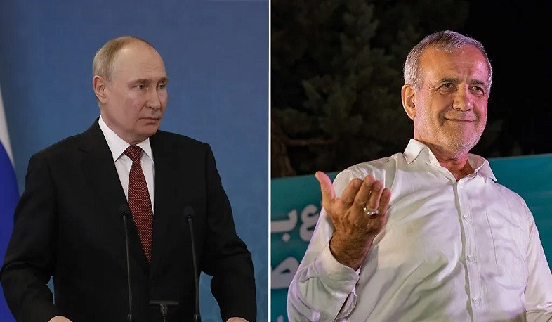 Путин и Пезешкиан выразили  удовлетворение достигнутым высоким уровнем добрососедских российско-иранских отношений
