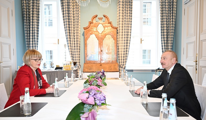 Meeting between Ilham Aliyev and Helga Maria Schmid took place in Baku