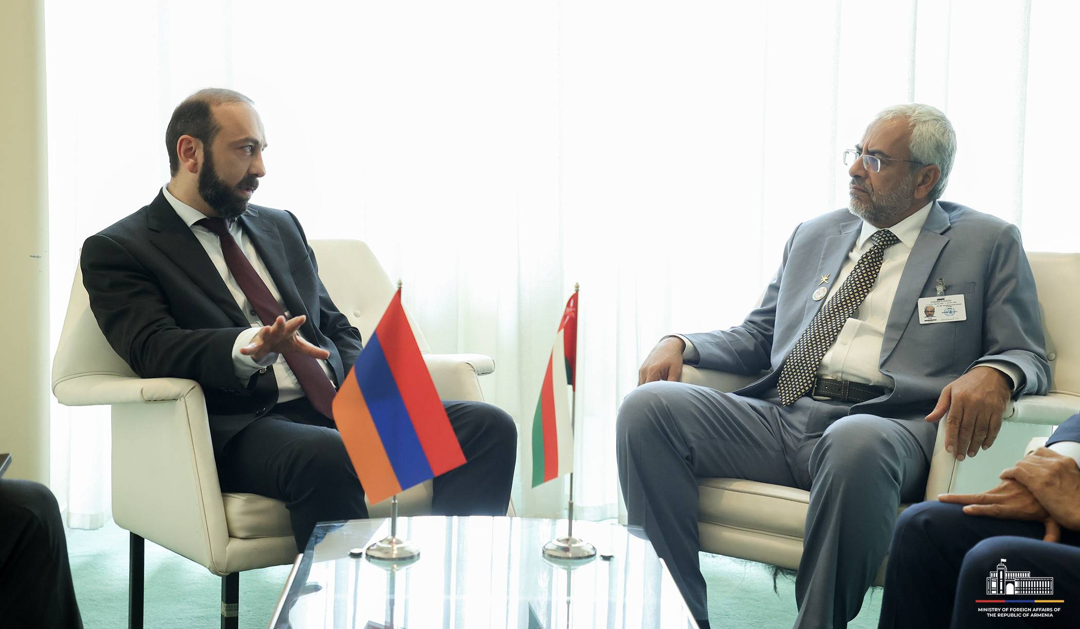 Мирзоян представил министру экономики Омана ситуацию с безопасностью на Южном Кавказе и проект «Перекресток мира»