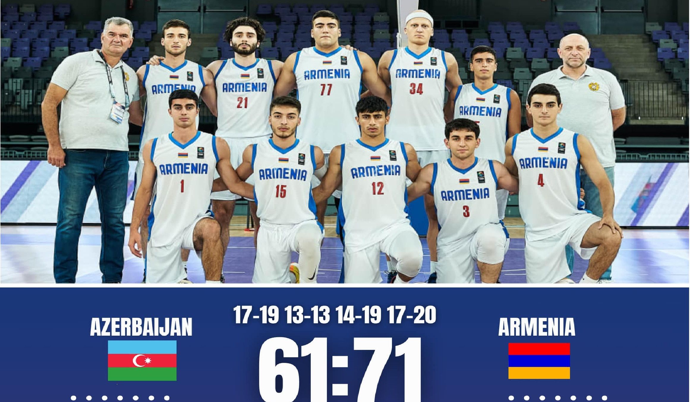 Հայաստանի բասկետբոլի հավաքականը հաղթել է Ադրբեջանի ընտրանուն