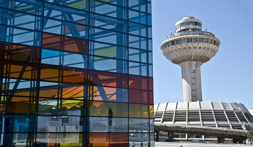 Russian border guards leaving Yerevan international airport