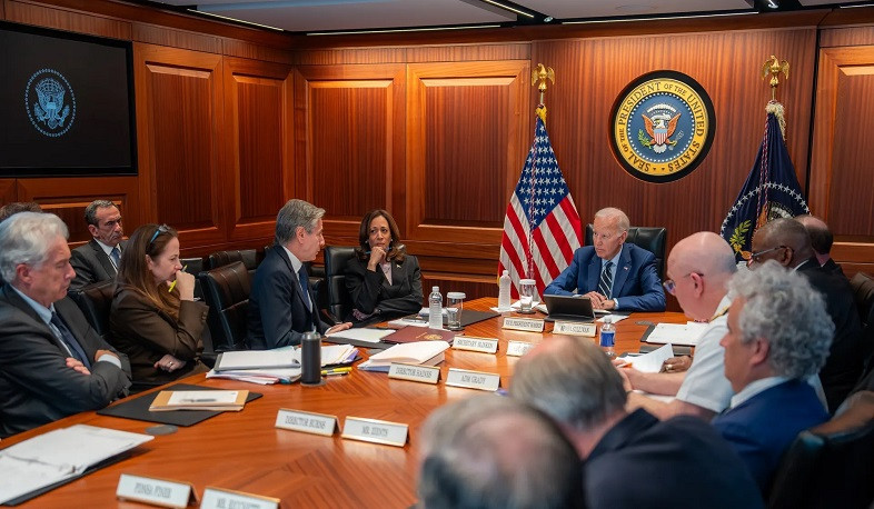 Biden and Harris briefed on situation in Middle East