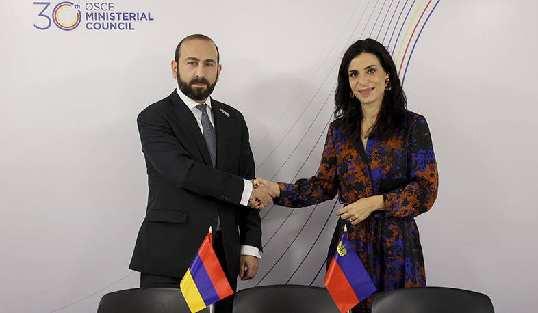 Mirzoyan congratulates his Liechtenstein counterpart