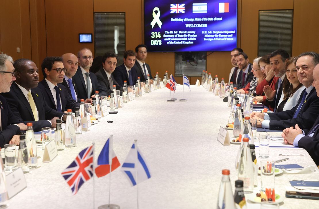 France and UK Foreign Minsters urge Iran to stand down the ongoing threats of military attack against Israel