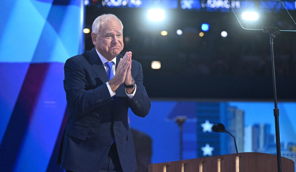 Tim Walz accepts VP nomination on third day of Democratic convention