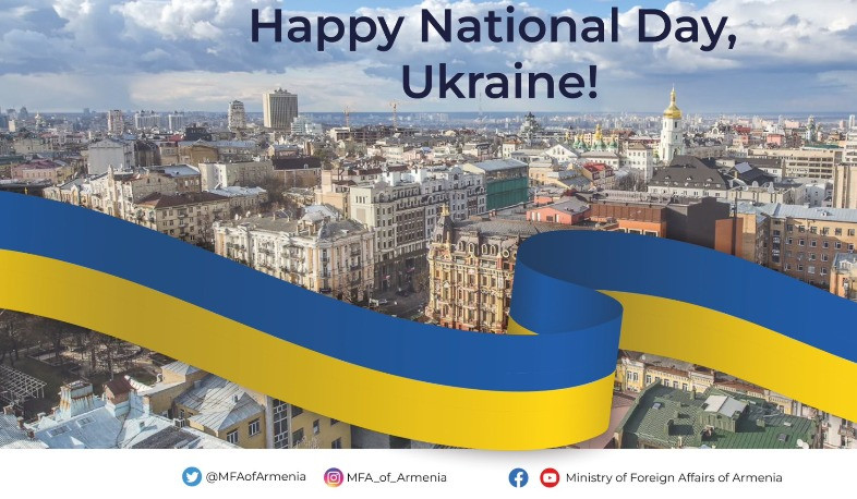 Armenia's Foreign Ministry congratulated Ukraine on Independence Day