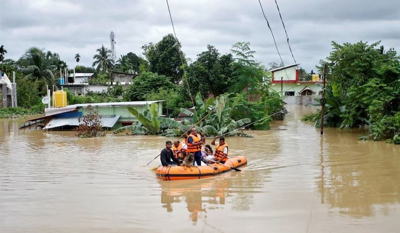 Floods, landslides in India's Tripura displace tens of thousands