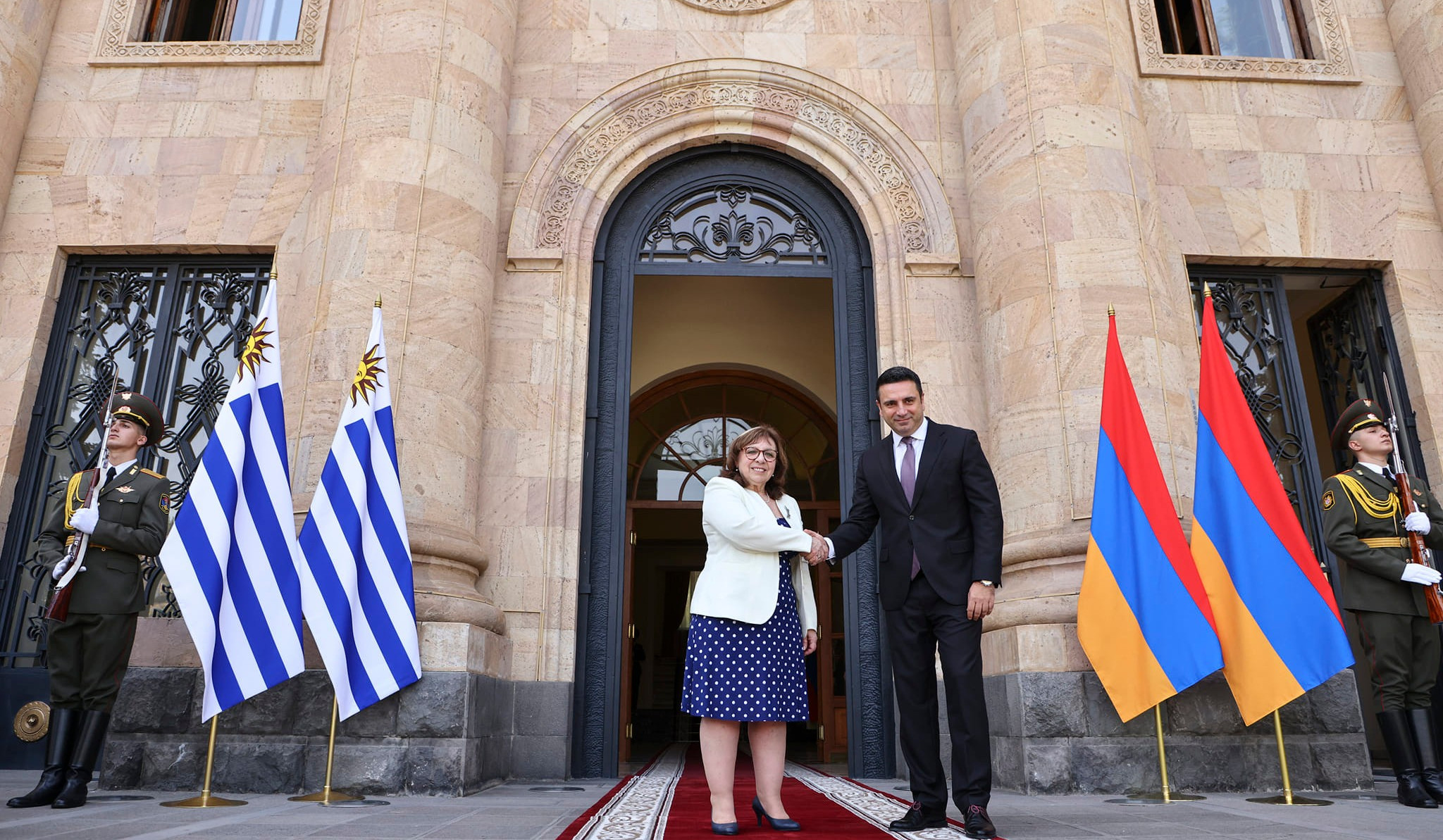 Alen Simonyan receives President of House of Representatives of Uruguay Ana Olivera