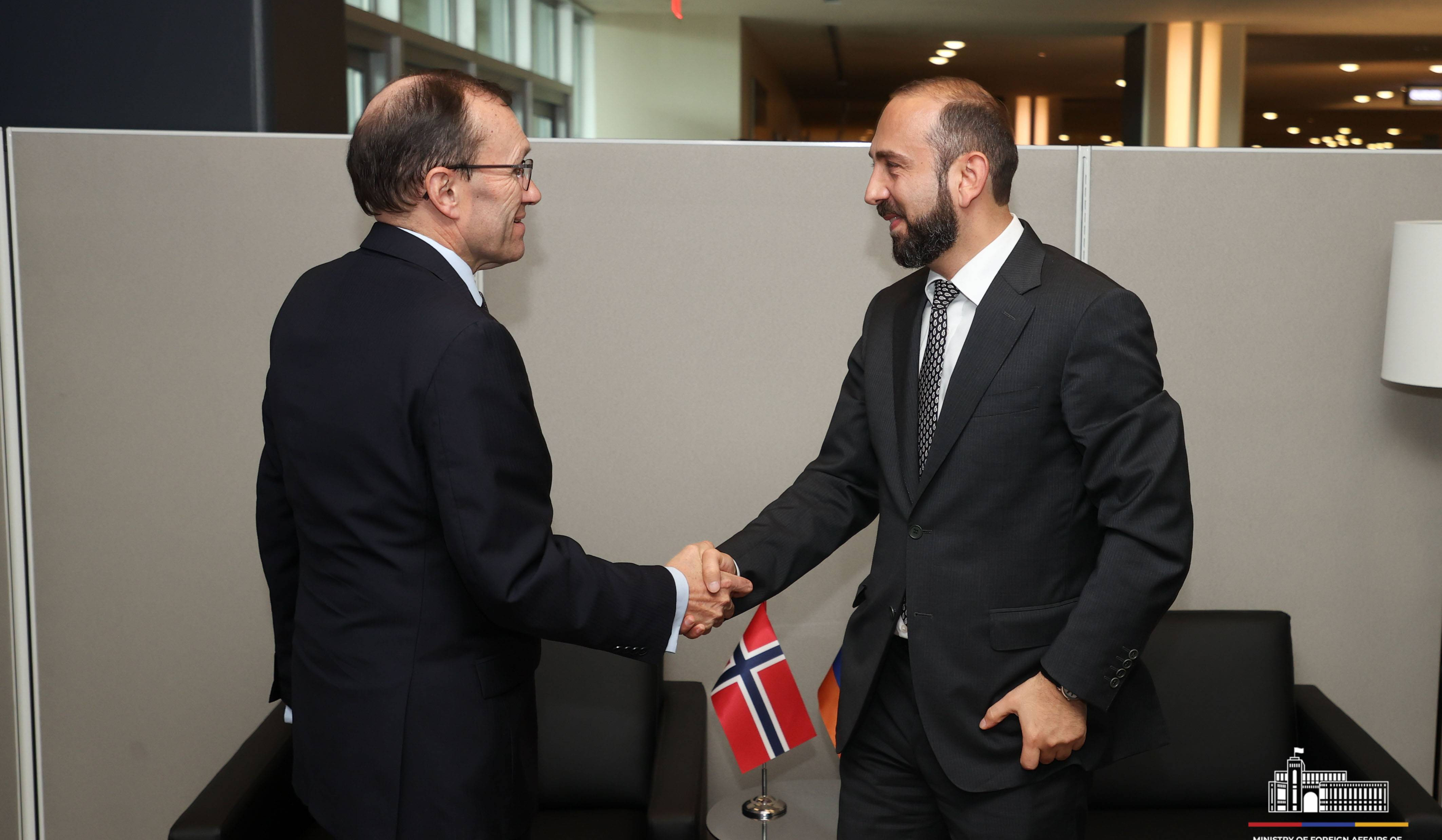 Armenia, Norway Foreign Ministers discuss deepening of Armenia-EU partnership