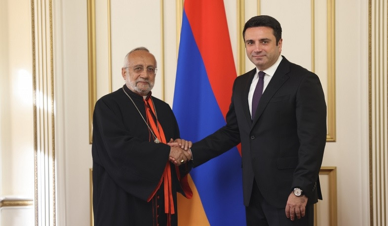 Alen Simonyan Receives Armenian Catholicos-Patriarch of House of Cilicia of Armenian Catholic Church Most Reverend and Blessed Raphael Petros Minasyan