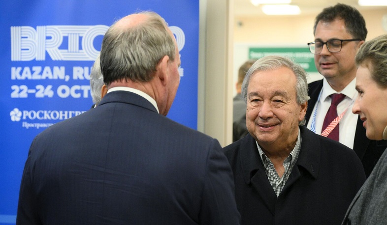 UN chief Guterres arrives in Russia for BRICS Summit