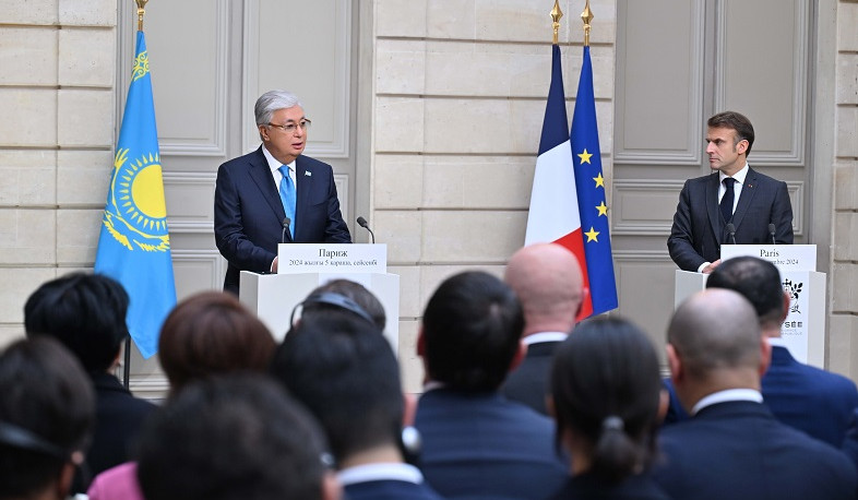 Macron and Tokayev expressed their support for normalization of Armenian-Azerbaijani relations