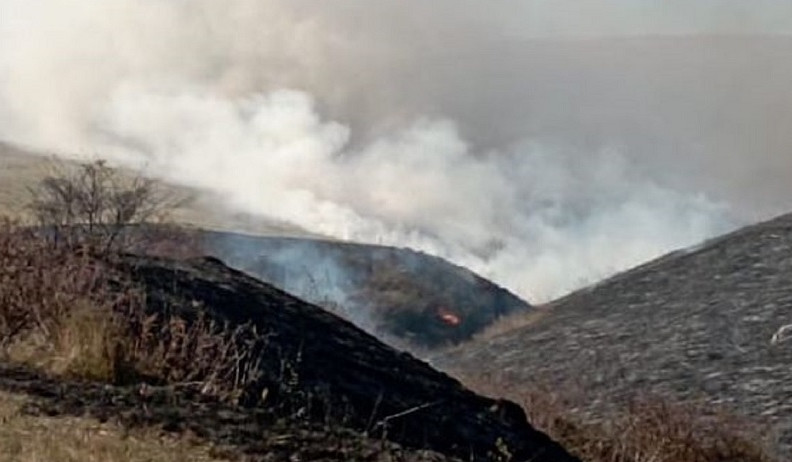 Սվերդլով գյուղում այրվել է խոտածածկույթ