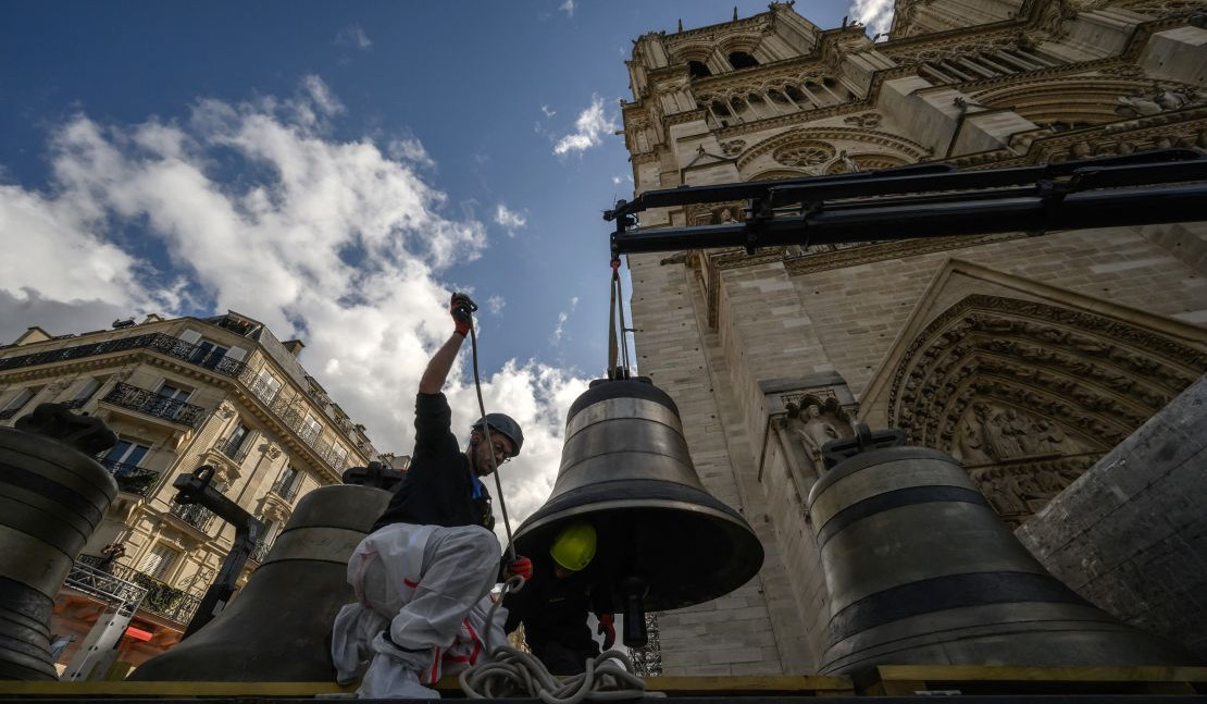 Notre-Dame’s bells ring out for the first time since the devastating 2019 fire