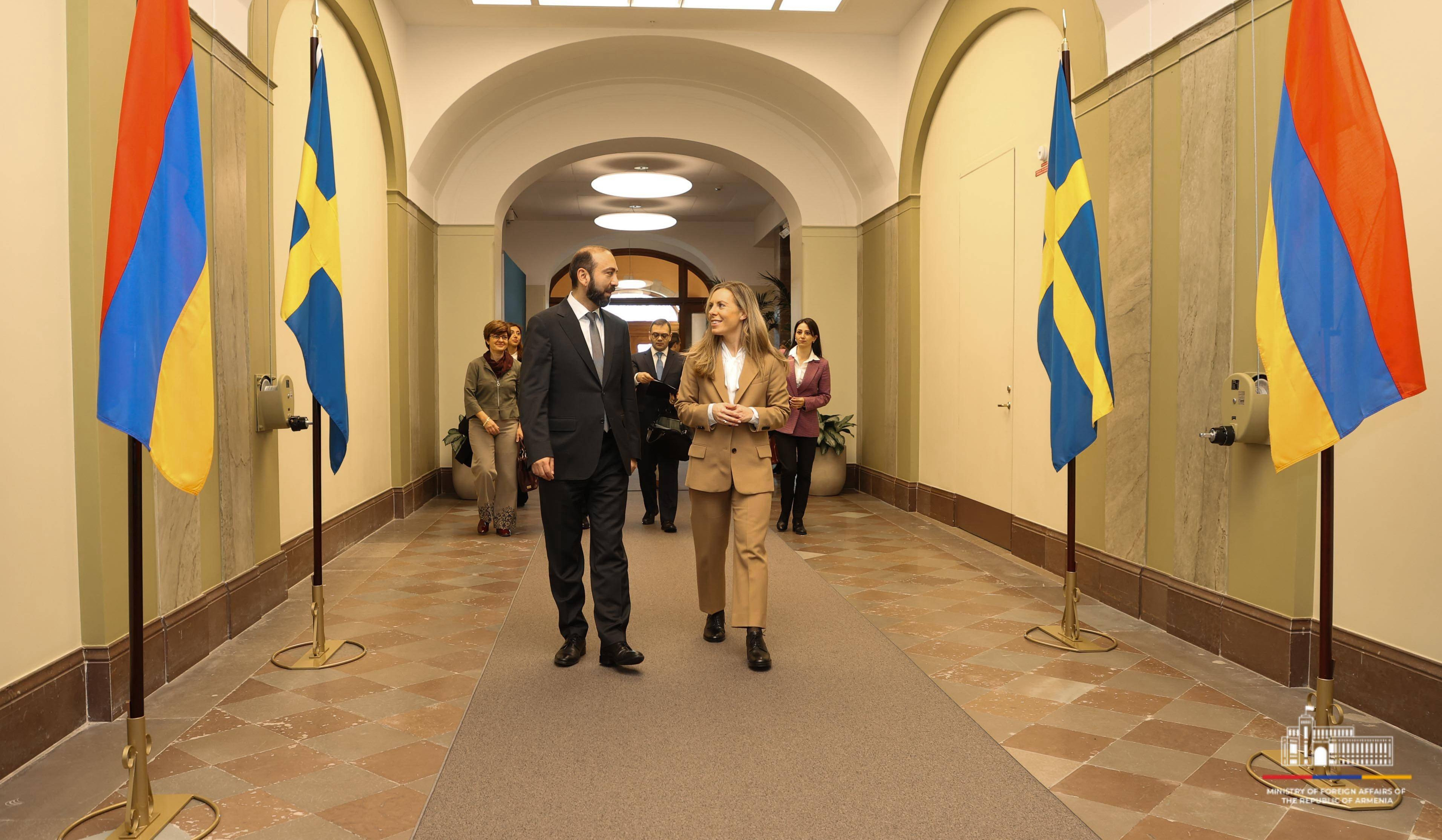 Ararat Mirzoyan and Sweden’s Minister for EU Affairs discuss Armenia-EU partnership