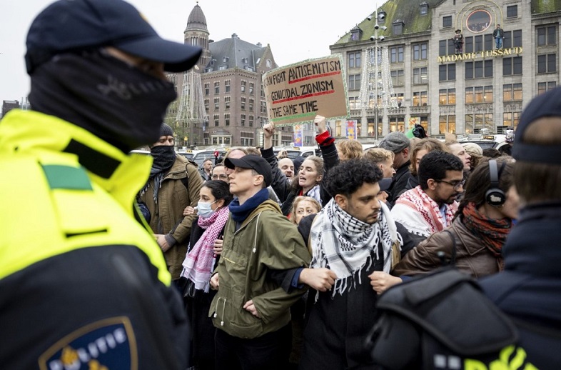 Amsterdam police detain pro-Palestinian protesters defying ban