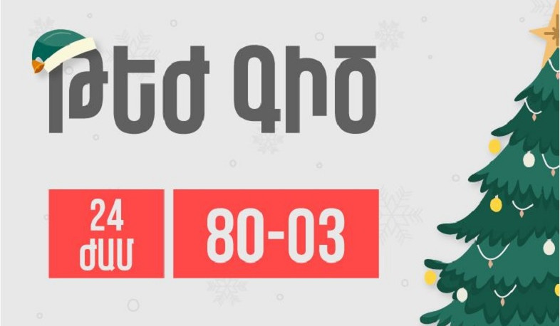 Առողջապահության նախարարության թեժ գիծն աշխատելու է նաև տոնական օրերին` 24 ժամ ռեժիմով